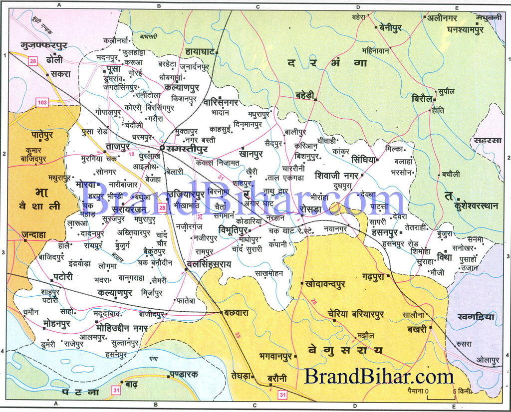 Map of samastipur