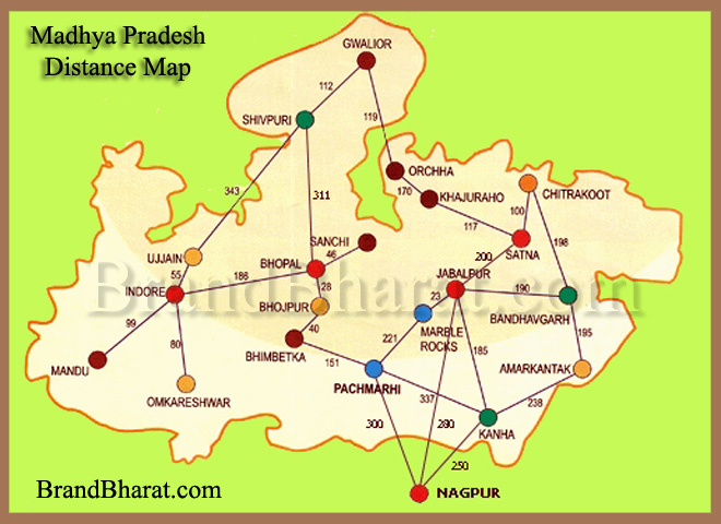 Madhya Pradesh Distance Map